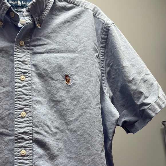 Polo by Ralph Lauren Blue Casual Button Down Shirt short sleeves NWOT - Picture 4 of 8